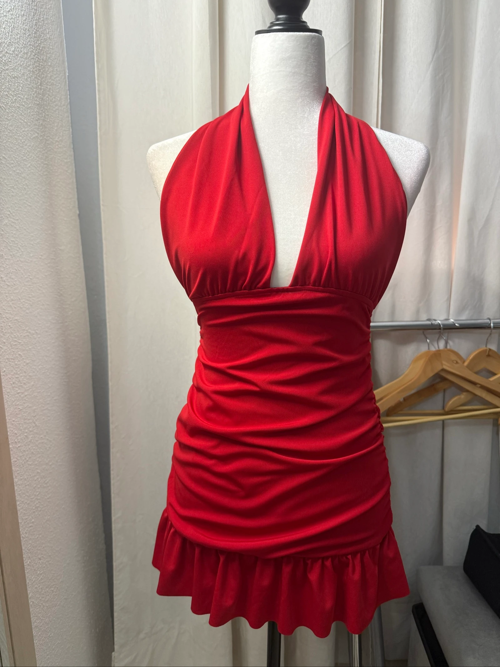 Rode mini-jurk – photo 2